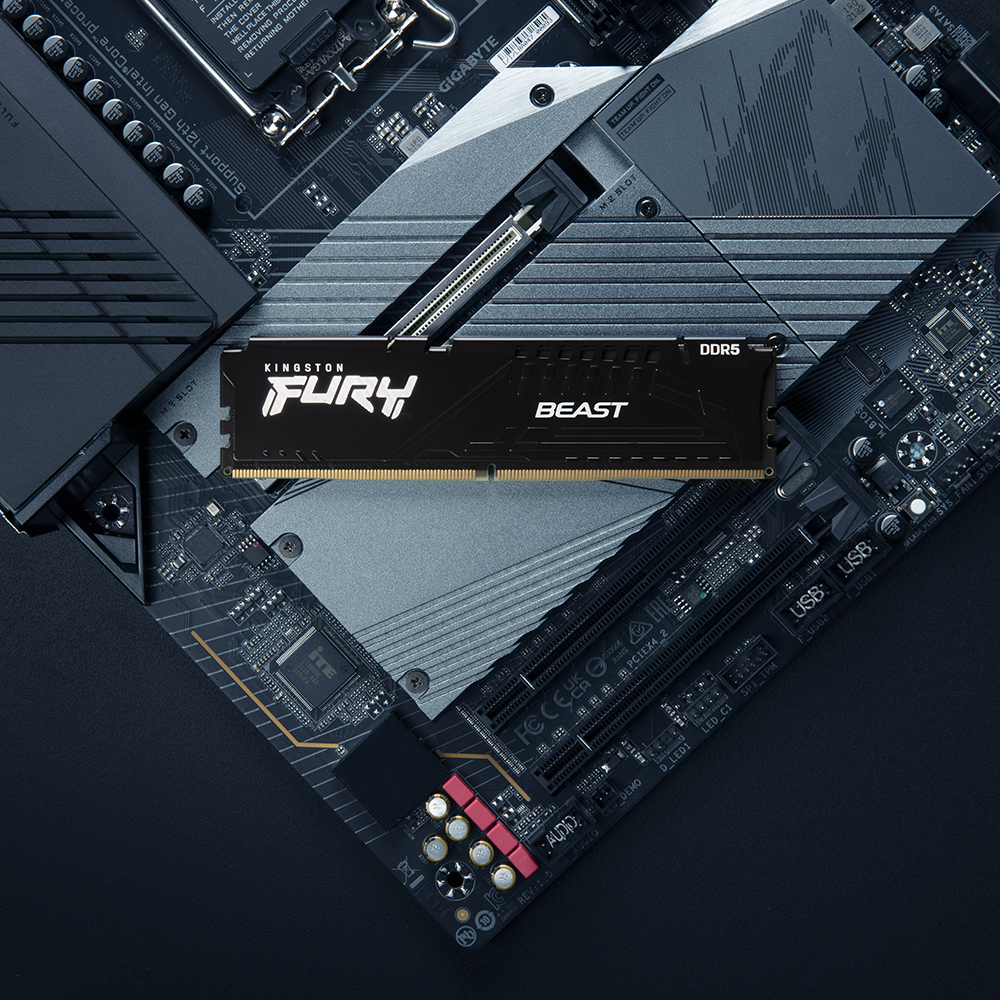 M&oacute;dulo de memoria Kingston FURY Beast DDR5 de 8GB con disipador de calor negro