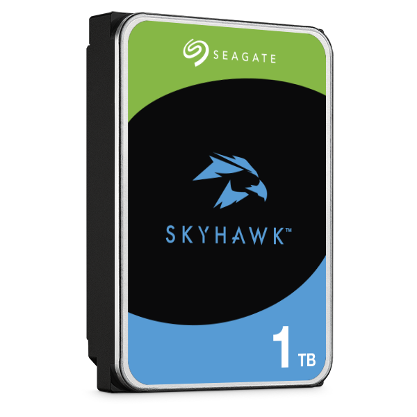 Logo de Seagate SkyHawk destacando su especialidad en vigilancia
