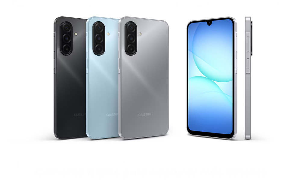 Celular Samsung Galaxy A17 perfil delgado 7.5 mm dise&ntilde;o elegante y liviano