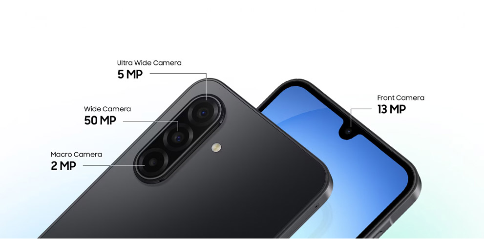 Samsung Galaxy A17 m&oacute;dulo de c&aacute;mara triple 50MP con ultra gran angular y macro
