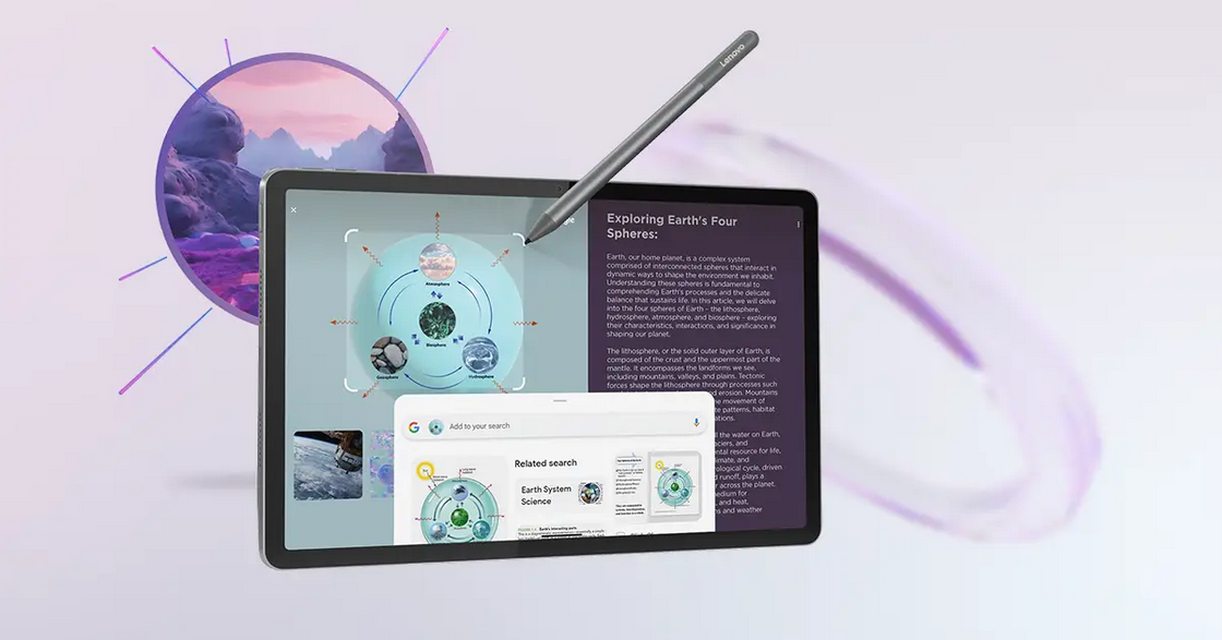 Vista lateral de la tablet Lenovo Idea Tab 11 destacando su perfil delgado y construcci&oacute;n liviana