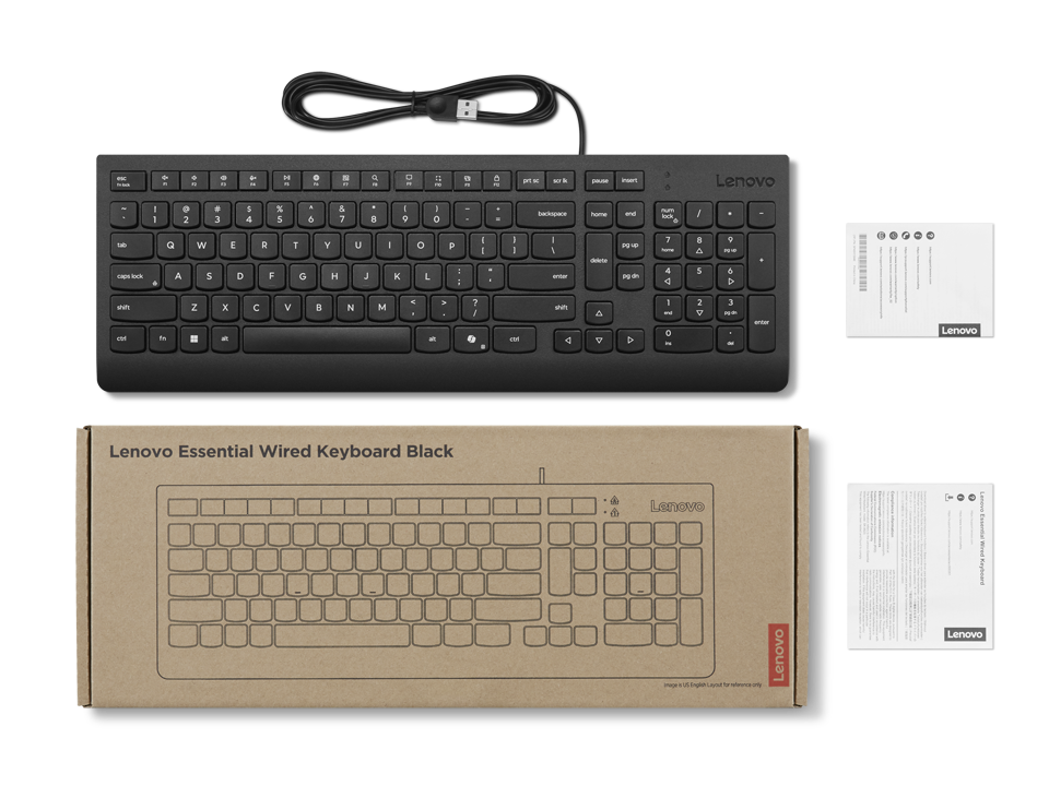 Detalle de la tecla Copilot en el teclado Lenovo Essential