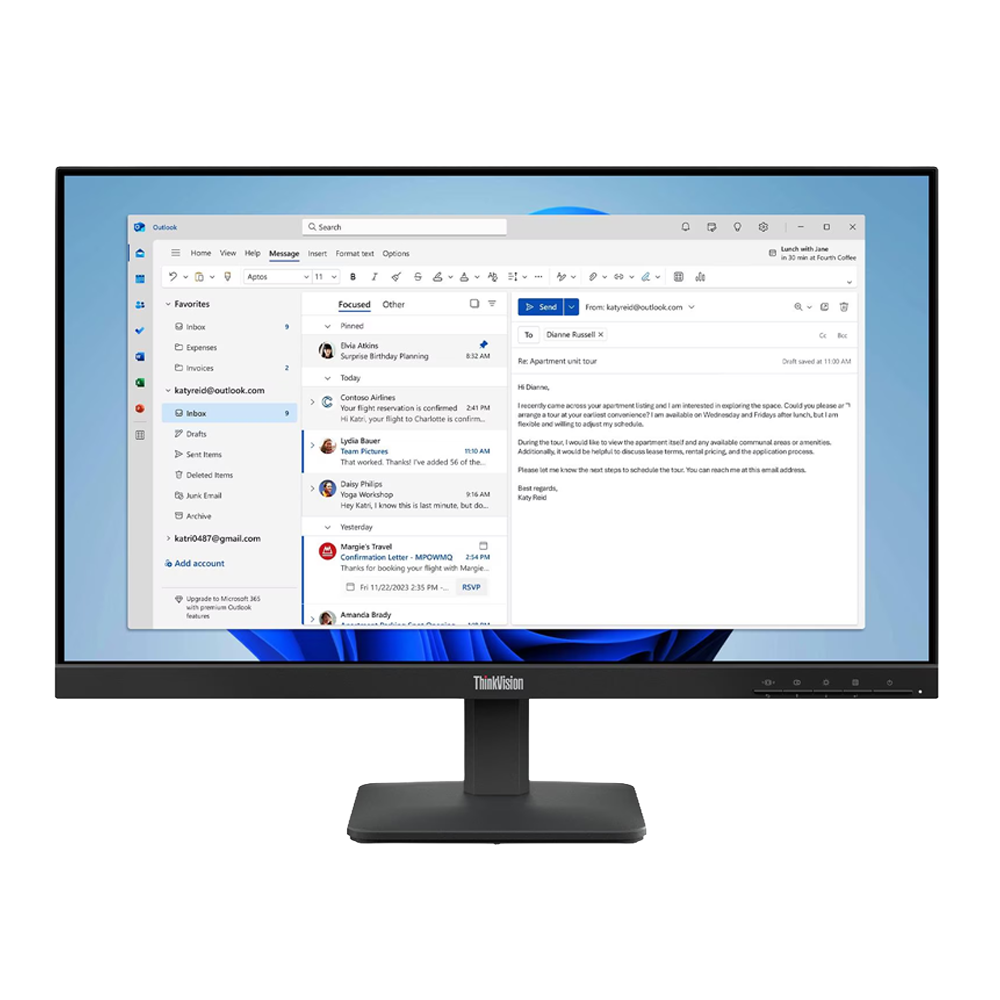 Monitor Lenovo ThinkVision S24-4e de 23.8 pulgadas con resoluci&oacute;n Full HD