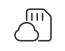 Icono almacenamiento tarjeta SD y nube