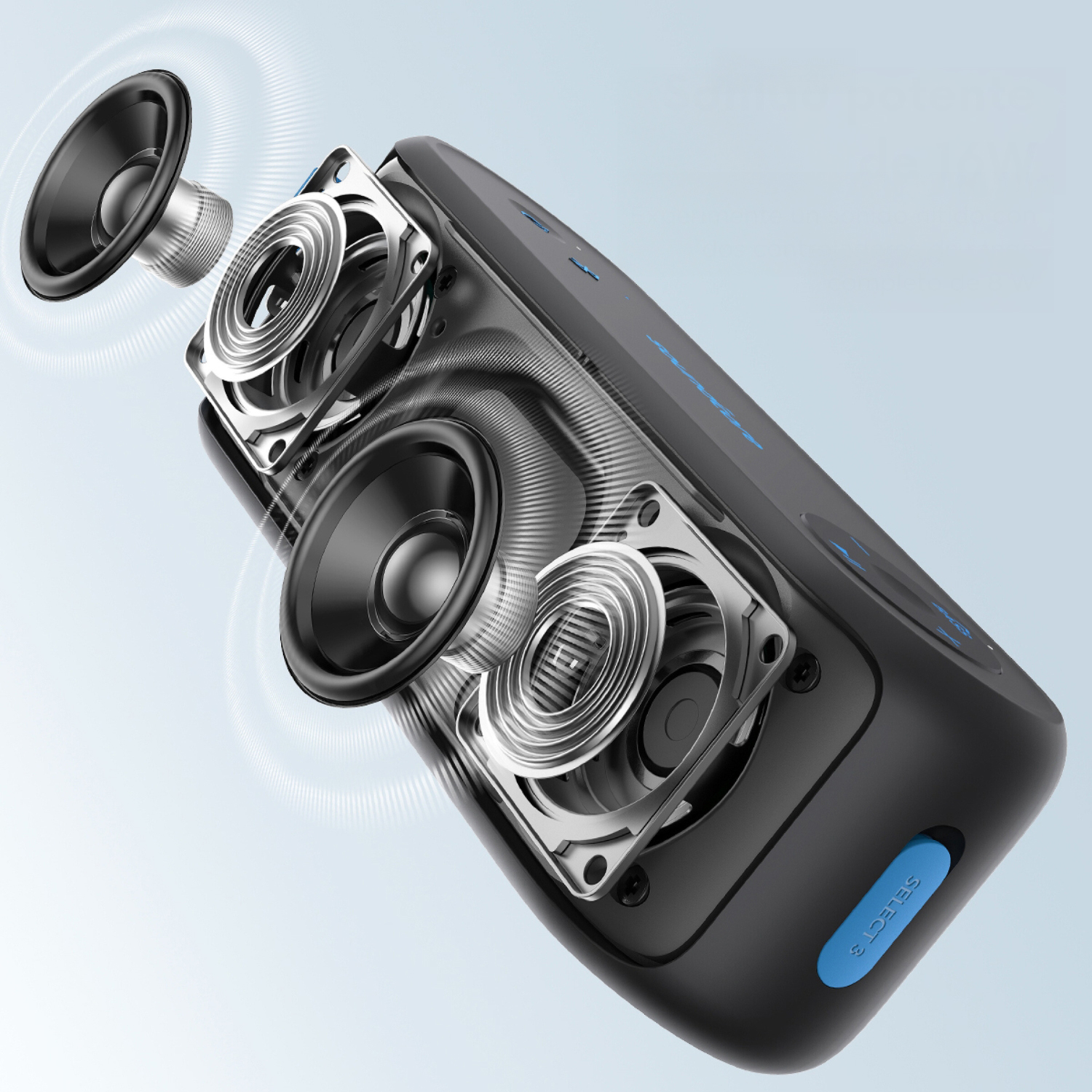 Parlante Port&aacute;til Soundcore Select 3 en uso