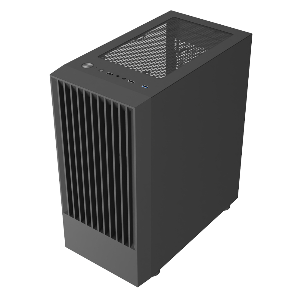 Gabinete compacto M-ATX Case Shield Mini con panel superior de conexiones