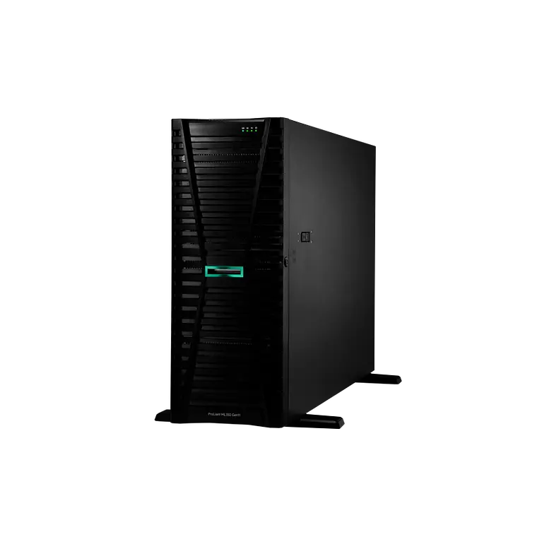 Vista frontal del servidor HPE ProLiant ML350 Gen11 en formato torre