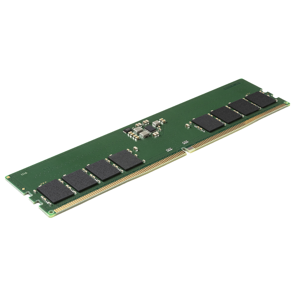Detalle de los contactos de oro y componentes del m&oacute;dulo DIMM Kingston