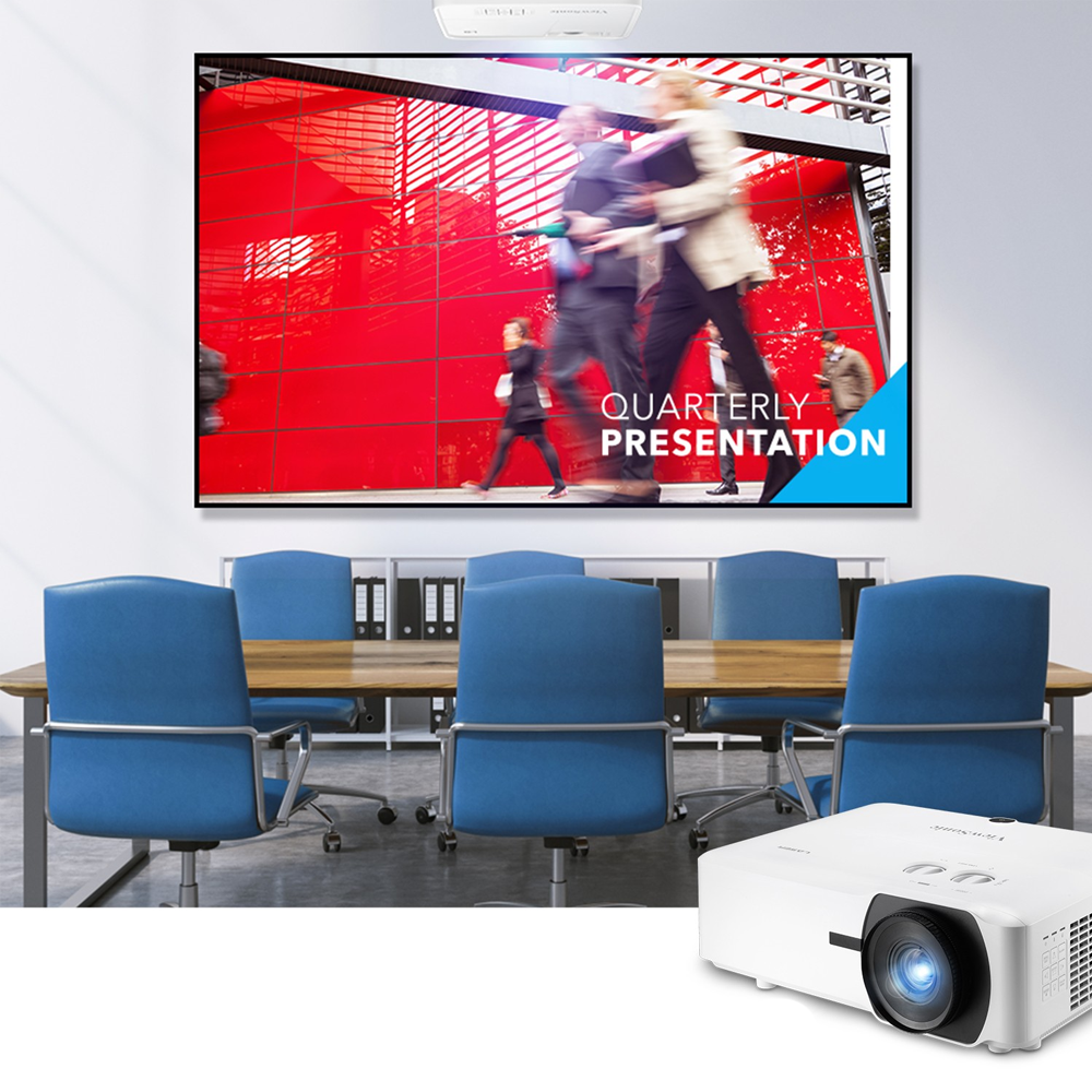 Detalle de la resoluci&oacute;n WUXGA y calidad de imagen del proyector l&aacute;ser