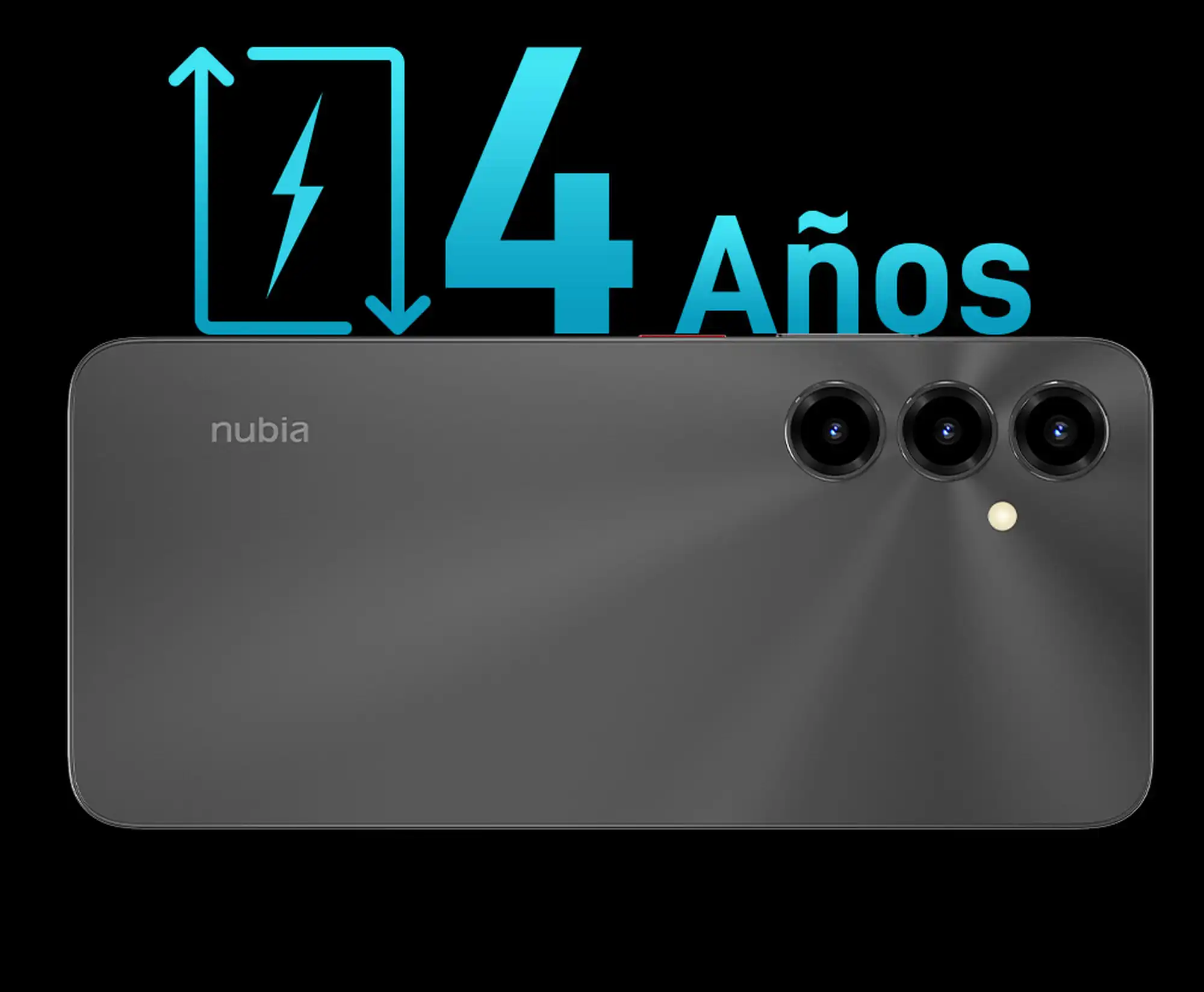 smartphone ZTE V80 Max vista trasera con m&oacute;dulo de c&aacute;mara y acabado elegante