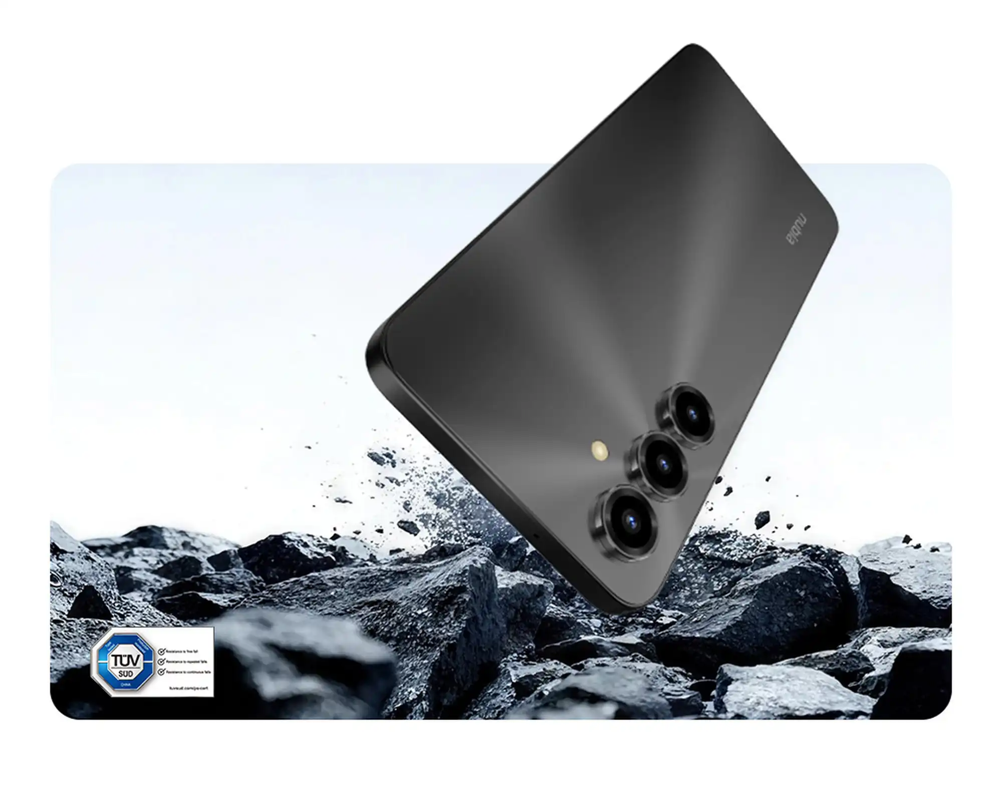 smartphone ZTE V80 Max vista frontal con bordes reducidos pantalla amplia