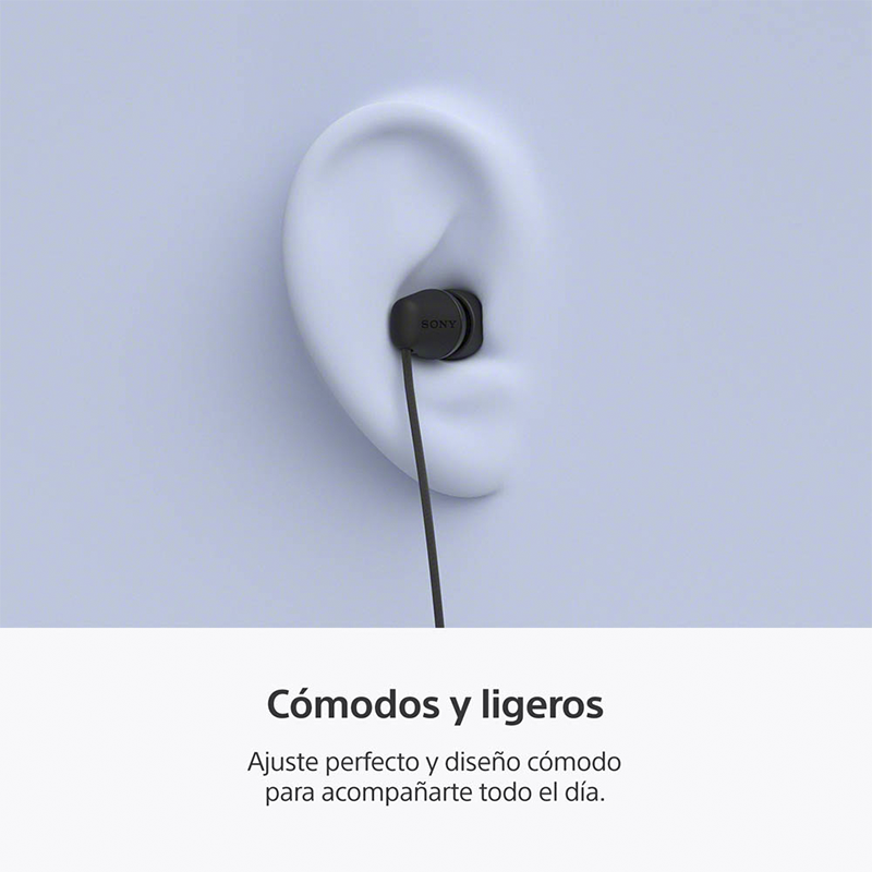 Detalle del micr&oacute;fono integrado y control de los aud&iacute;fonos Sony