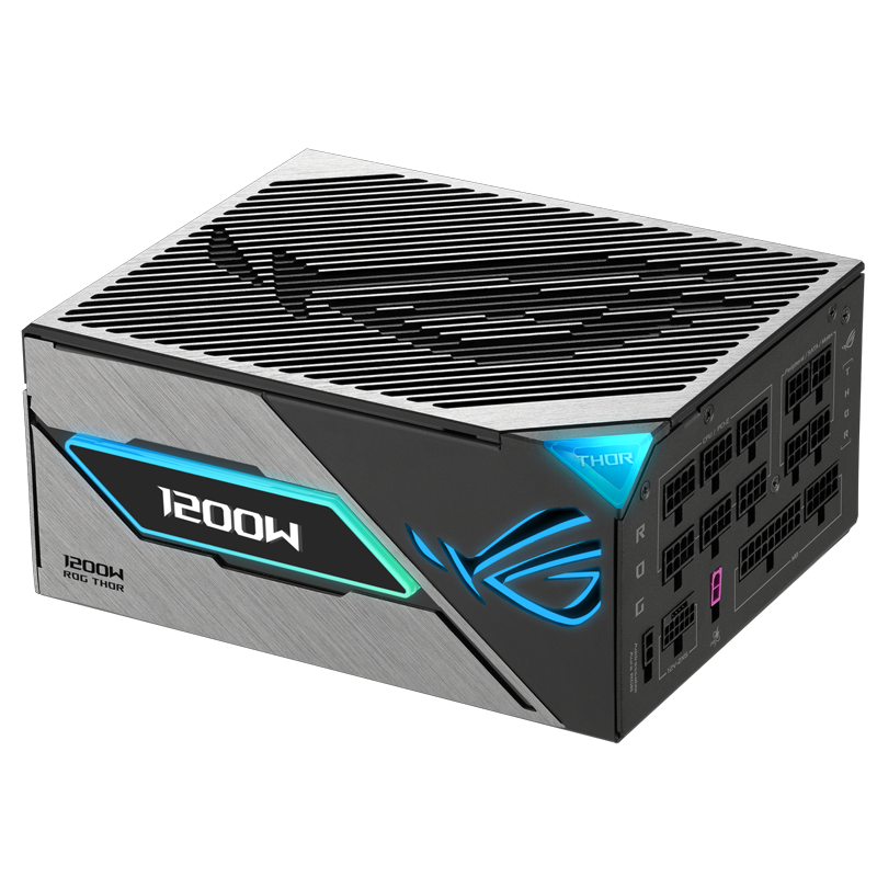 Fuente de poder ROG Thor 1200W Platinum III con pantalla OLED y dise&ntilde;o premium