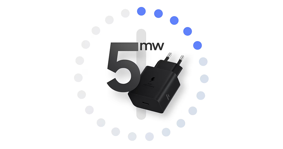 Adaptador Samsung EP-T4511XBEGCH consume solo 5mw cuando no est&aacute; en uso