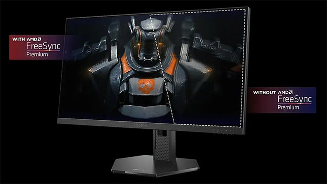     Primer plano del lateral del monitor que muestra los botones de control de men&uacute; y acceso r&aacute;pido, junto con un soporte lateral desplegable dise&ntilde;ado para colgar auriculares.
