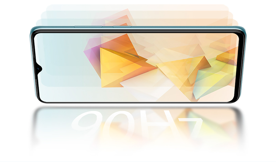 Vista frontal de la pantalla del Celular ZTE A73 horizontal