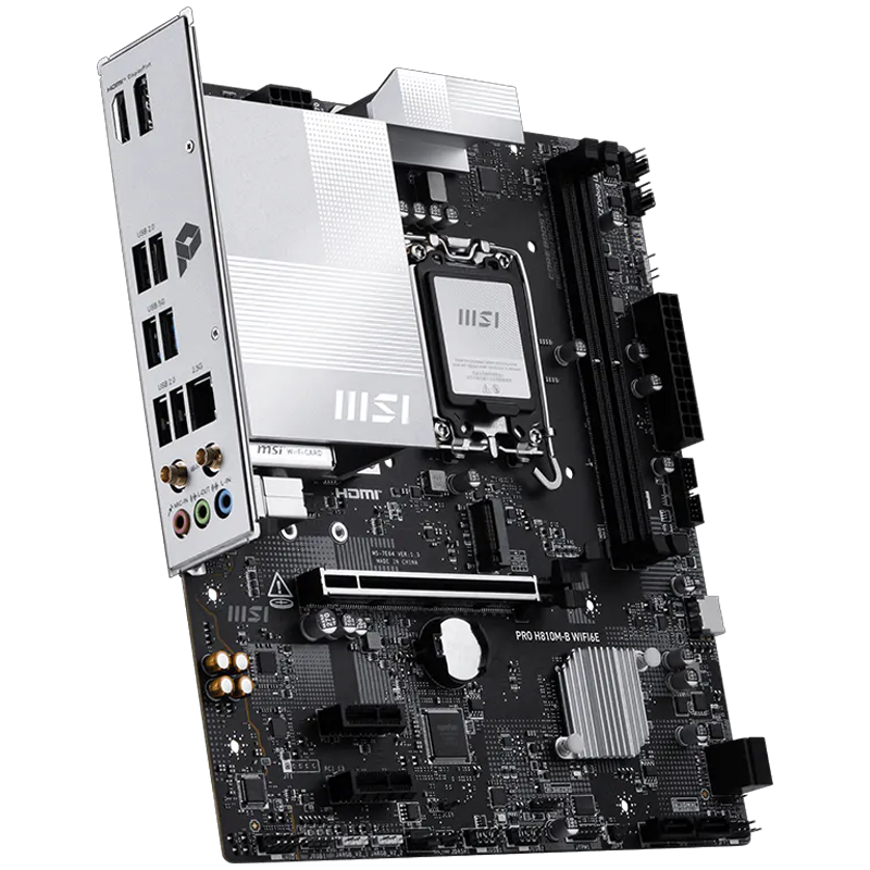 Detalle del panel posterior con puertos USB, HDMI y antenas Wi-Fi 6E