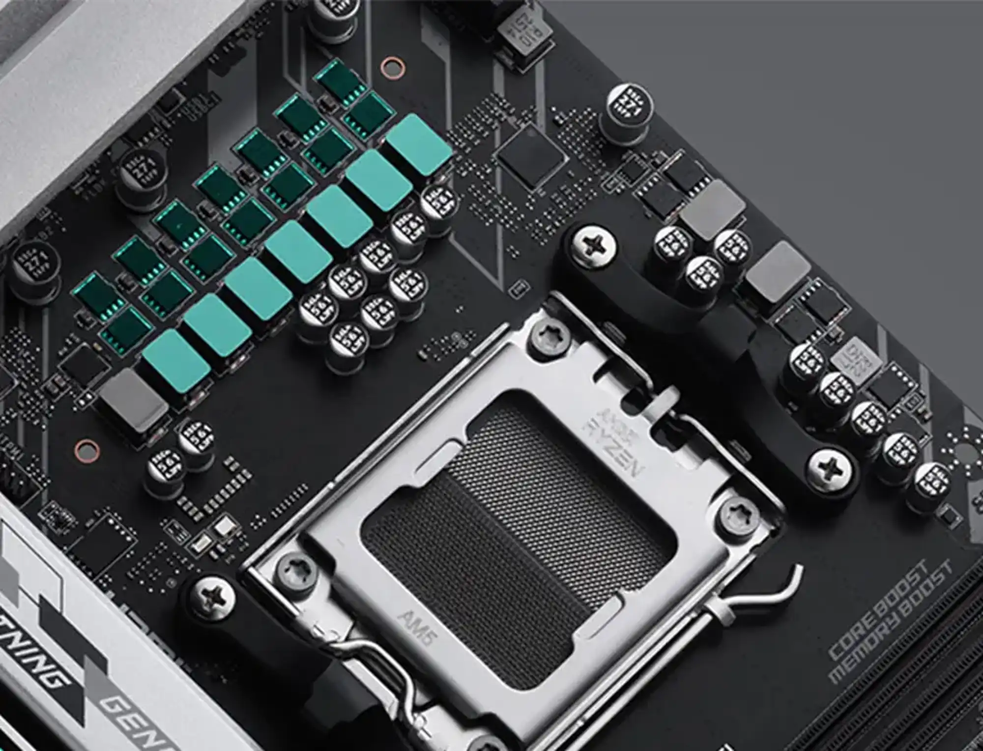 Sistema de energ&iacute;a 7+2+1 Duet Rail para procesadores Ryzen