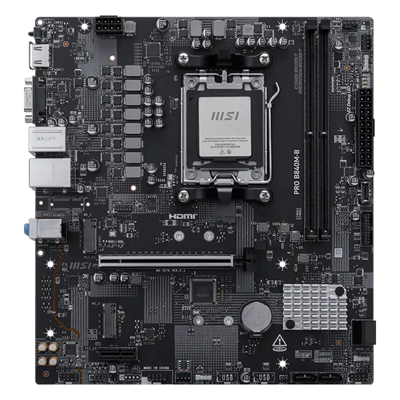 Placa madre MSI PRO B840M-B con soporte para IA y dise&ntilde;o mATX