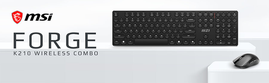Banner presentaci&oacute;n Combo teclado y rat&oacute;n MSI Forge K210 W