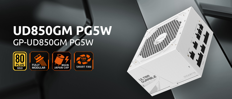 Fuente de poder GIGABYTE UD850GM PG5W con soporte PCIe 5.0