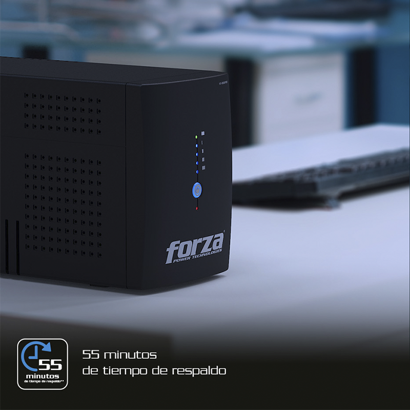 UPS interactiva inteligente Forza NT-1802PRO-C con indicadores LED de carga