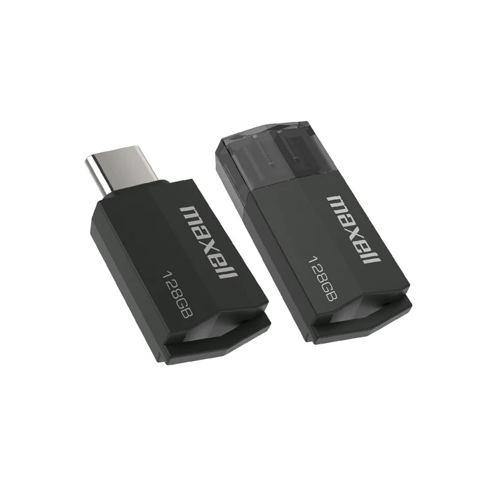 Pendrive Maxell USB Tipo C 3.2 de color negro con tapa de protecci&oacute;n