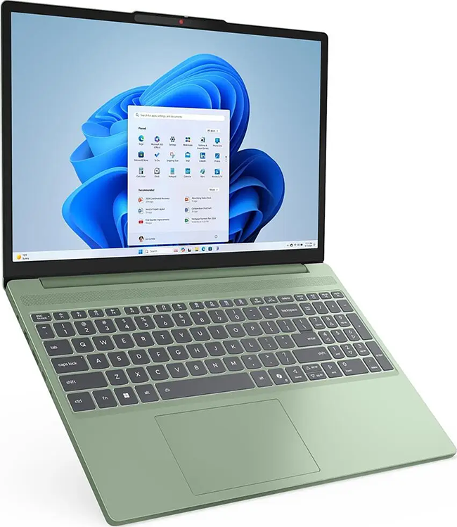 Vista de notebook Lenovo Ideapad Slim 3 abierto