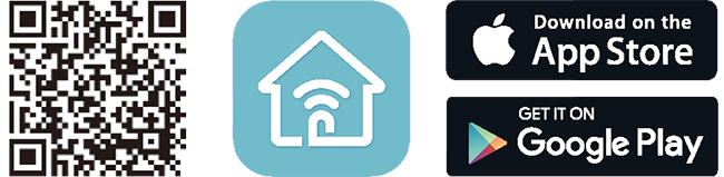 QR para descargar app TP-Link en App Store y Google Play