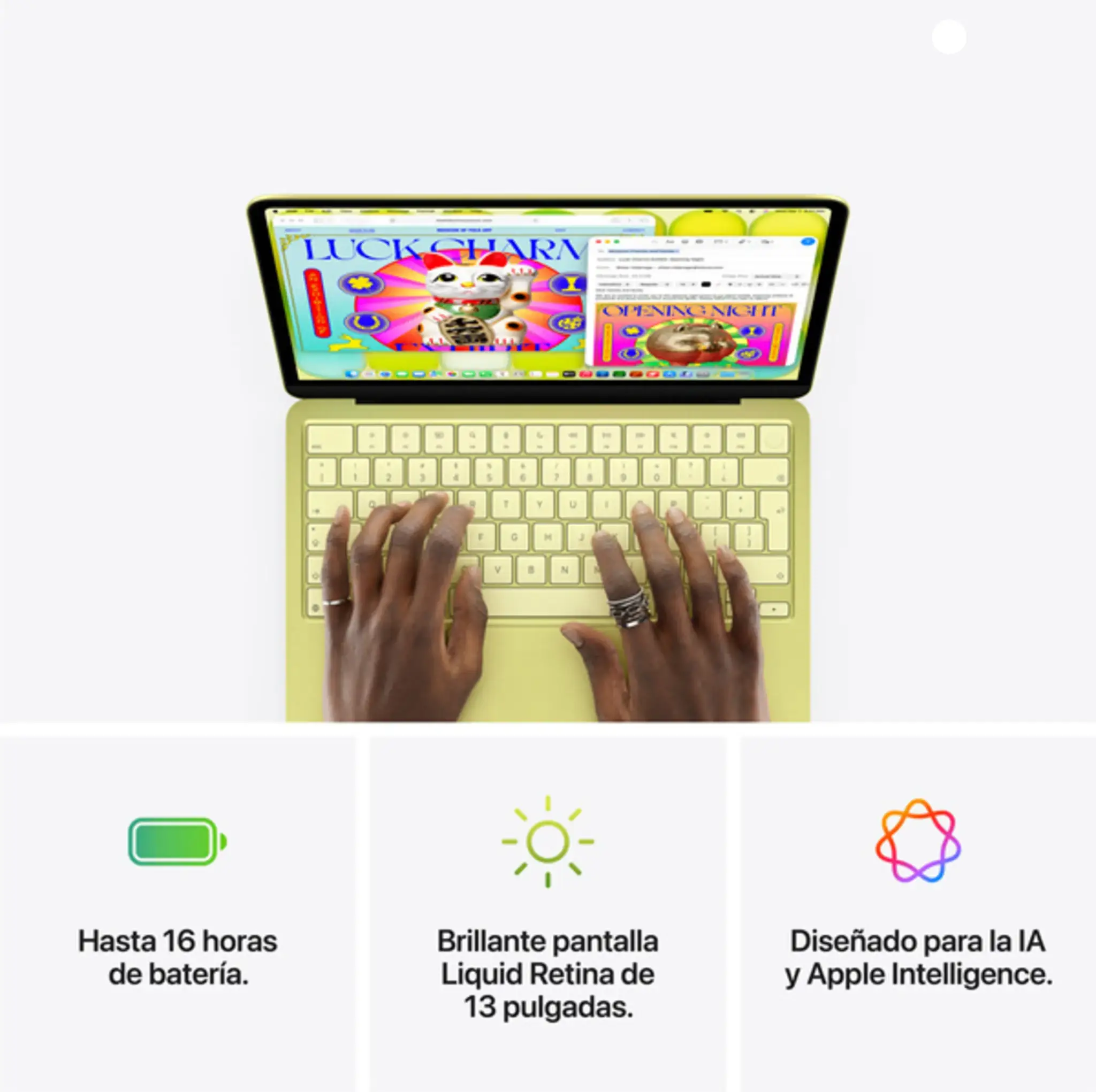 Detalle del teclado Magic Keyboard y sensor Touch ID