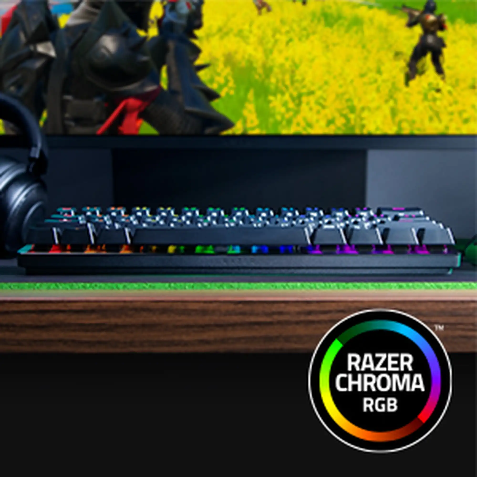 Teclado gamer Razer mec&aacute;nico RGB compatible con PC y configuraci&oacute;n avanzada de iluminaci&oacute;n