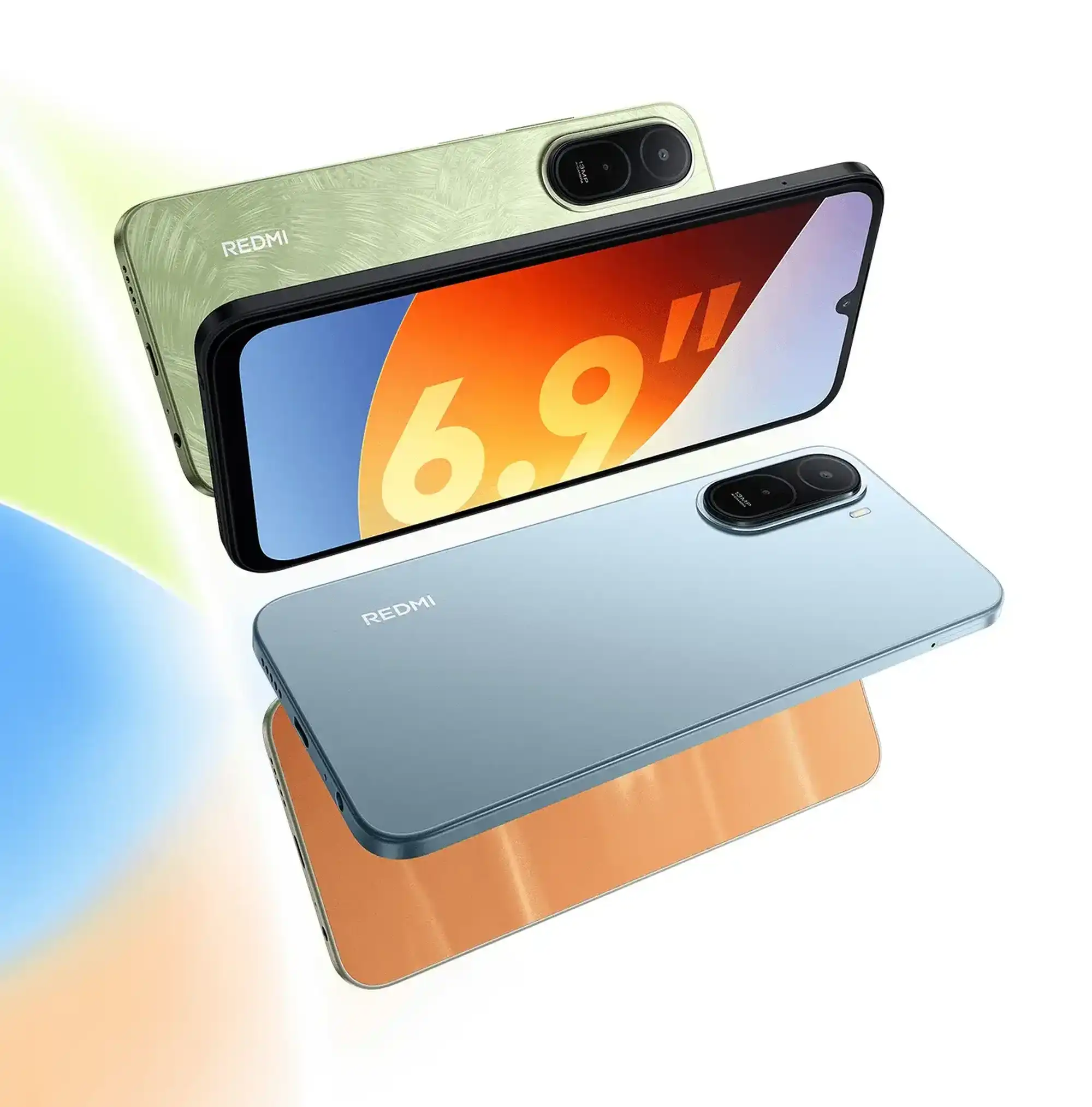 Celular Xiaomi Redmi A7 Pro 64GB vista frontal con pantalla de 6.9 pulgadas HD+