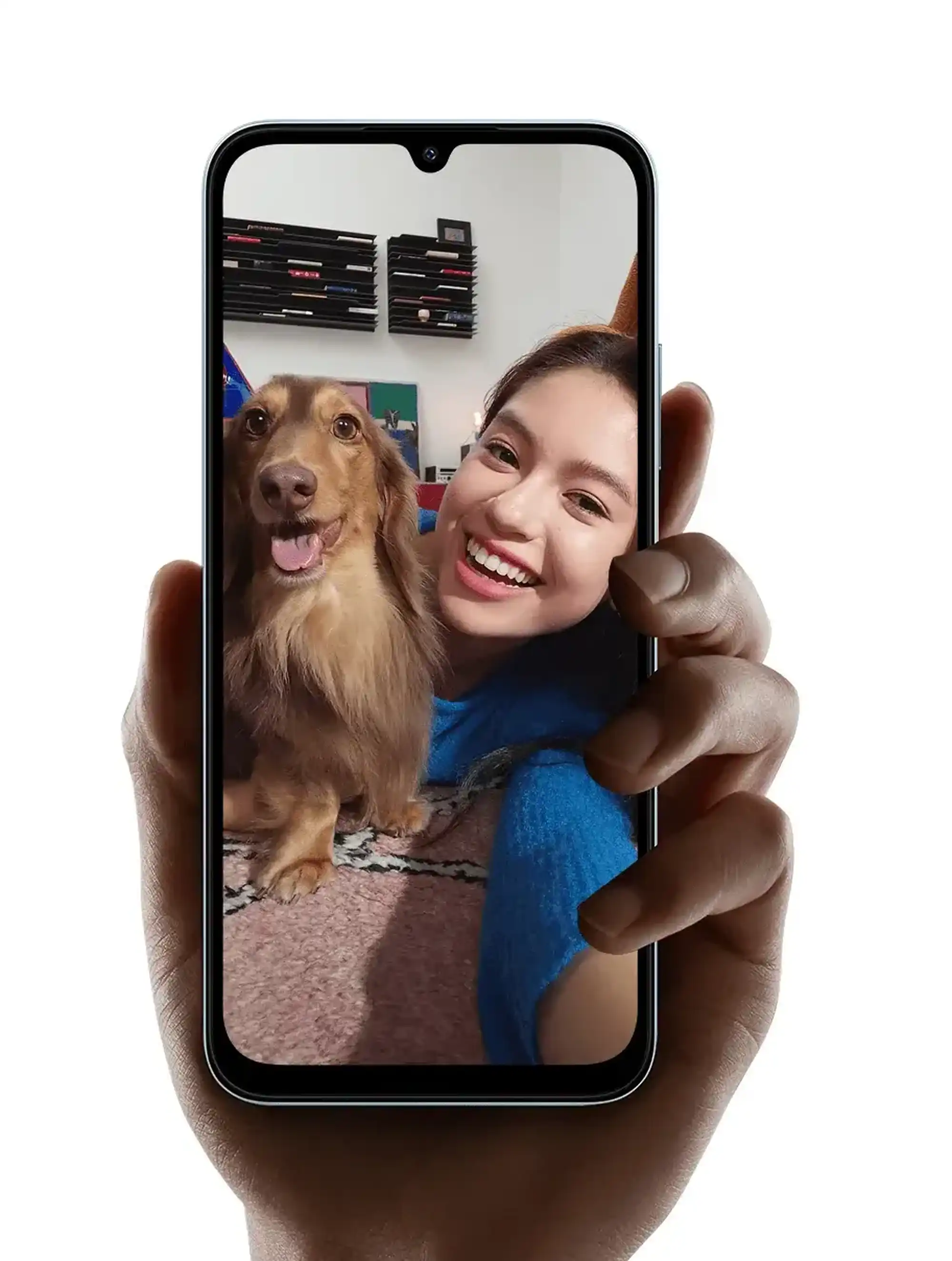Celular Xiaomi Redmi A7 Pro 64GB vista completa del equipo con dise&ntilde;o moderno y pantalla grande