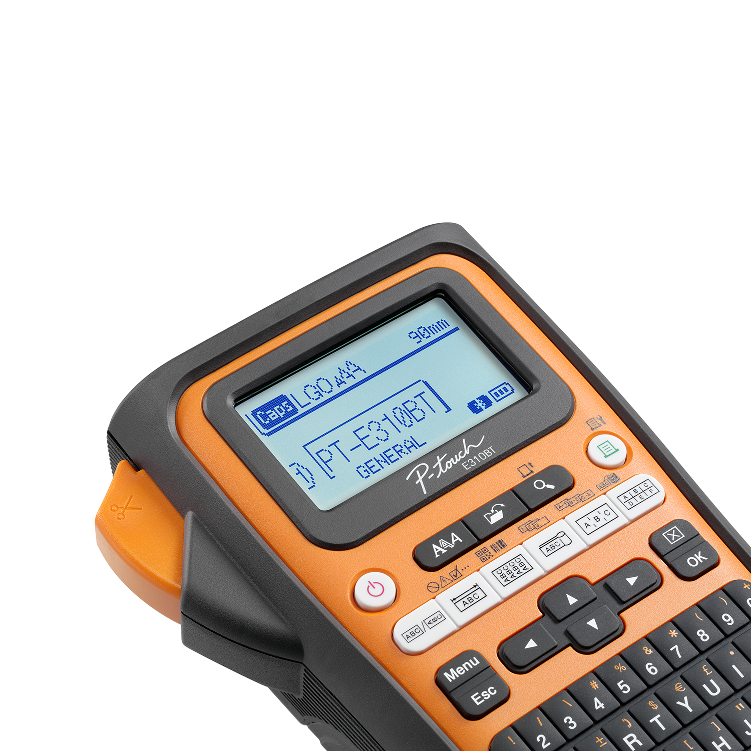 Rotuladora industrial Brother PT-E310BTVP en uso sobre panel de cables