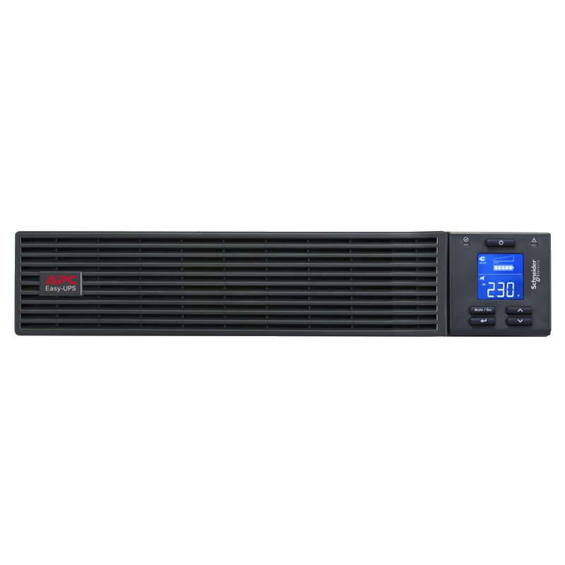 UPS APC Easy UPS On-Line montado en rack de 2U con pantalla LCD frontal