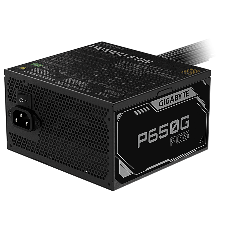 Fuente de poder GIGABYTE P650G PCIE 5.1 de 650W