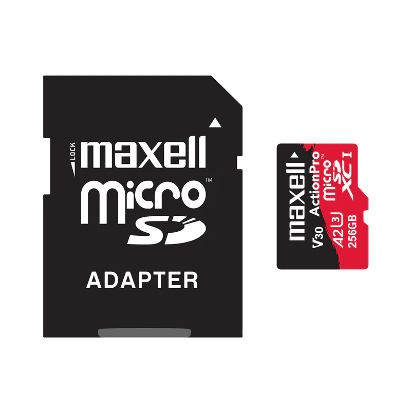 Tarjeta MicroSD Maxell con adaptador SD para amplia compatibilidad