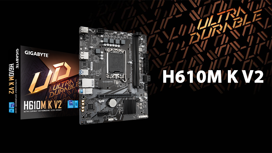 Placa madre GIGABYTE H610M K V2 con soporte para procesadores Intel