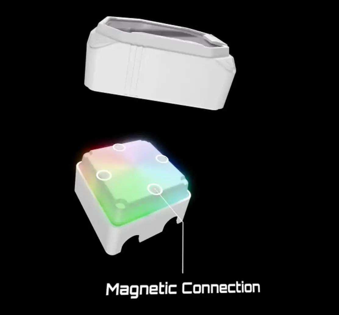 Tapa magn&eacute;tica desmontable y rotativa