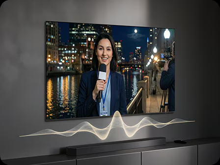 Imagen simulada de funcionamiento de sonido adaptativo