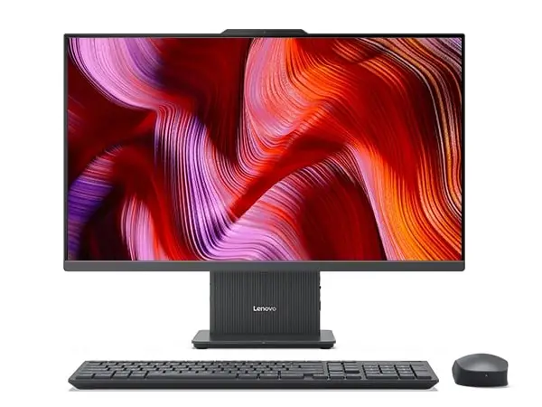 Vista frontal del All in One Lenovo IdeaCentre AMD Ryzen 7 destacando su pantalla IPS de 24 pulgadas