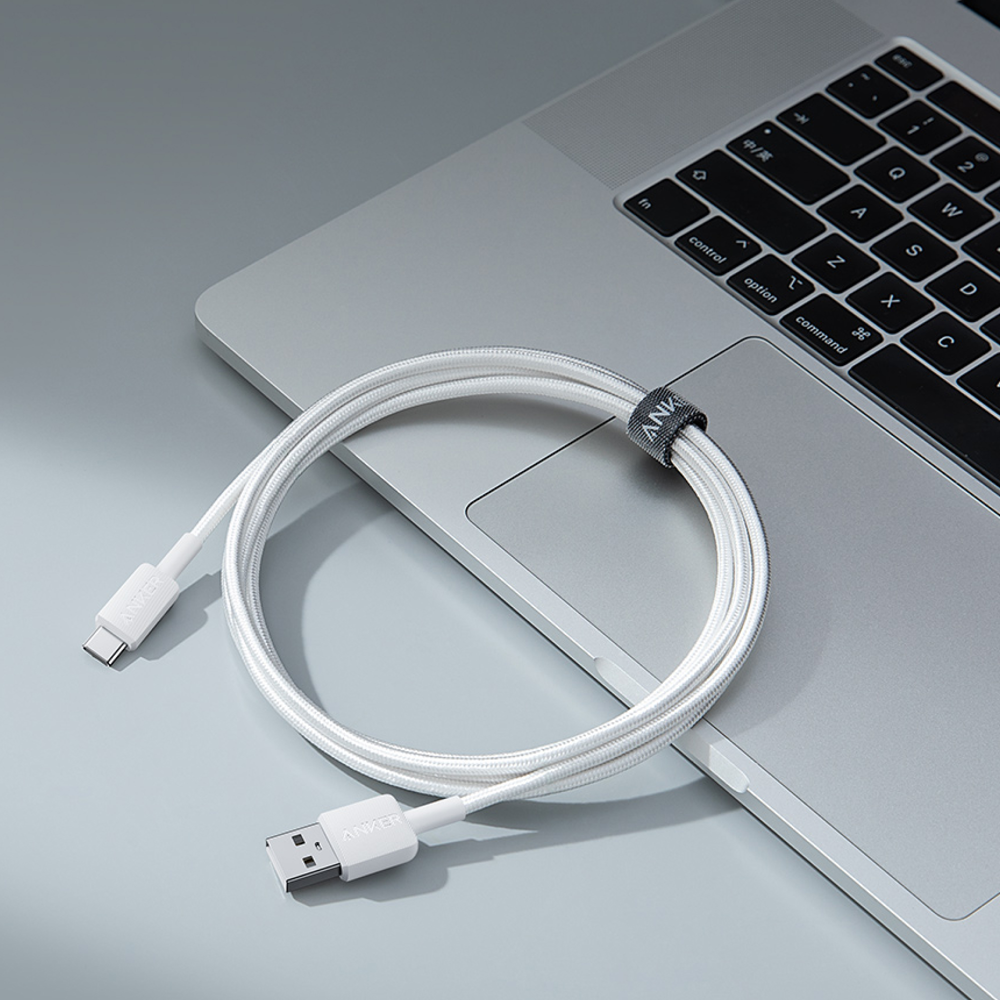 Cable USB - A a USB - C, 1,8M, 60W Blanco Anker A81H6H21 Certificación de seguridad USB-IF