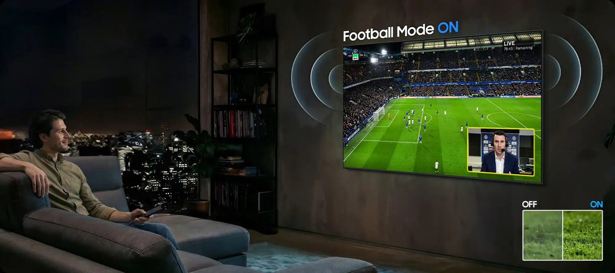 Televisor Samsung Crystal UHD 4K dise&ntilde;o frontal con marco delgado y resoluci&oacute;n 4K