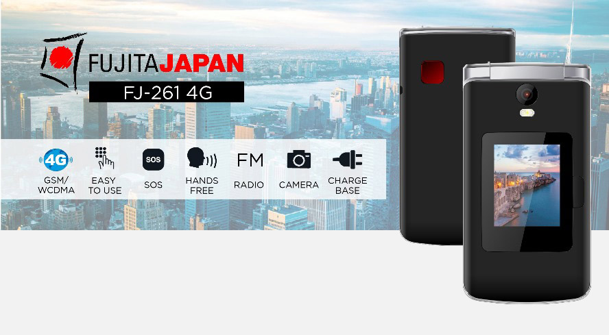Celular b&aacute;sico Fujita Japan con teclado f&iacute;sico, pantalla compacta y dise&ntilde;o ergon&oacute;mico para llamadas y mensajes