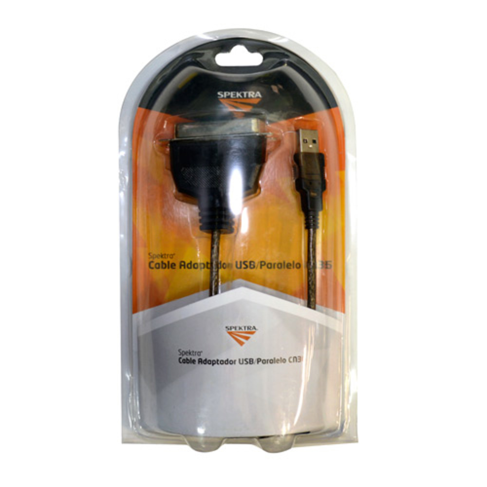 Imagen del Cable Adaptador USB a Puerto Paraleloen un fondo blanco.