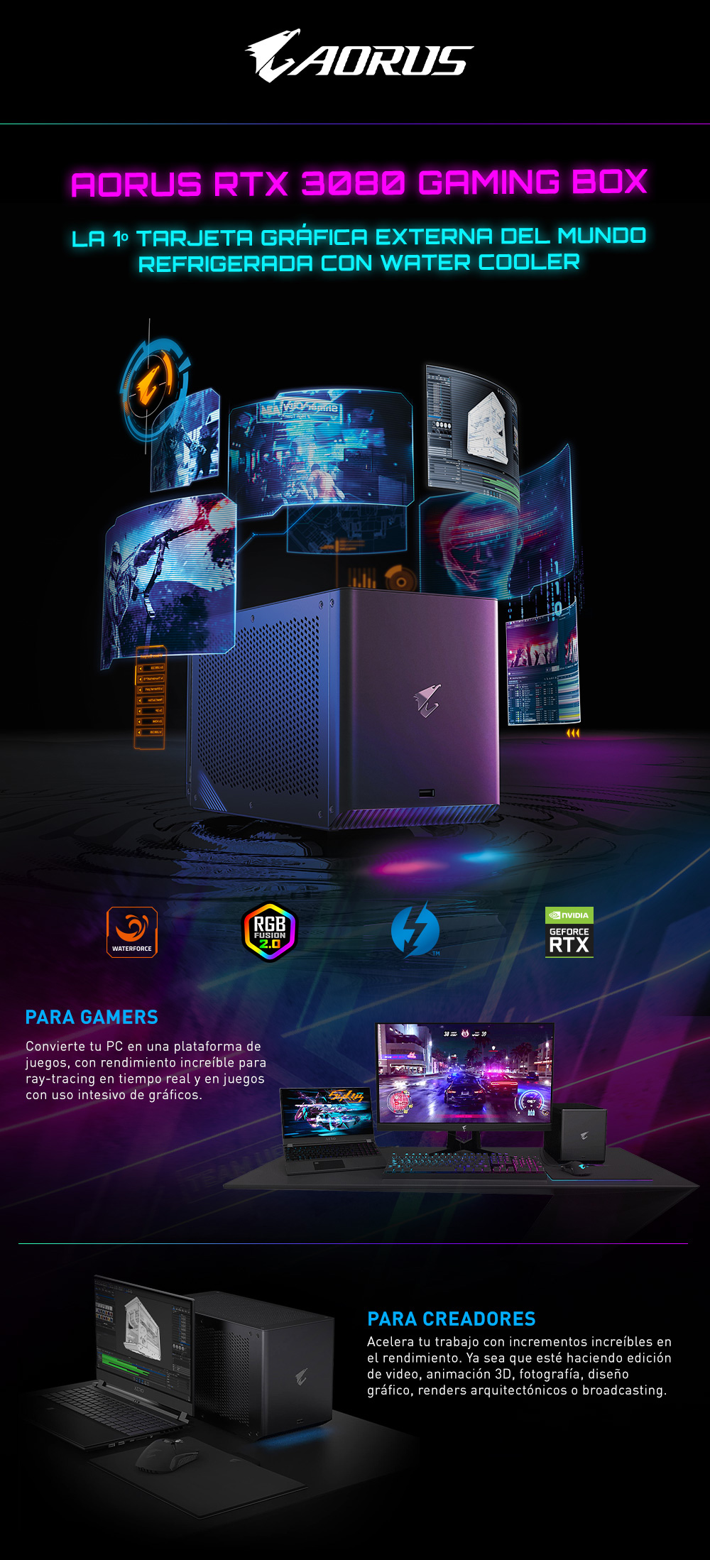 Gigabyte Video NVIDIA GeForce RTX3080 10GB Aorus Gaming Box