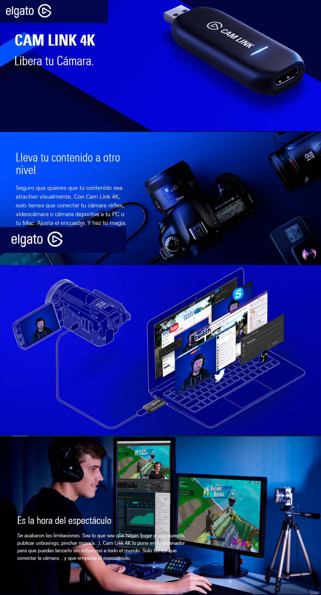 Elgato Cam Link 4K - Capturadora de vídeo