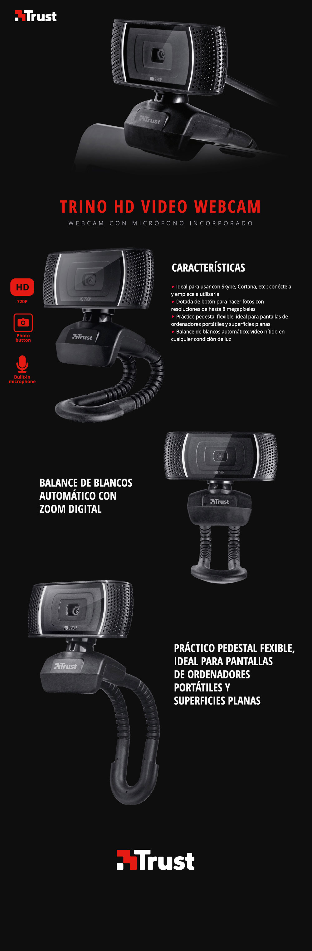 trust trino hd 720p webcam