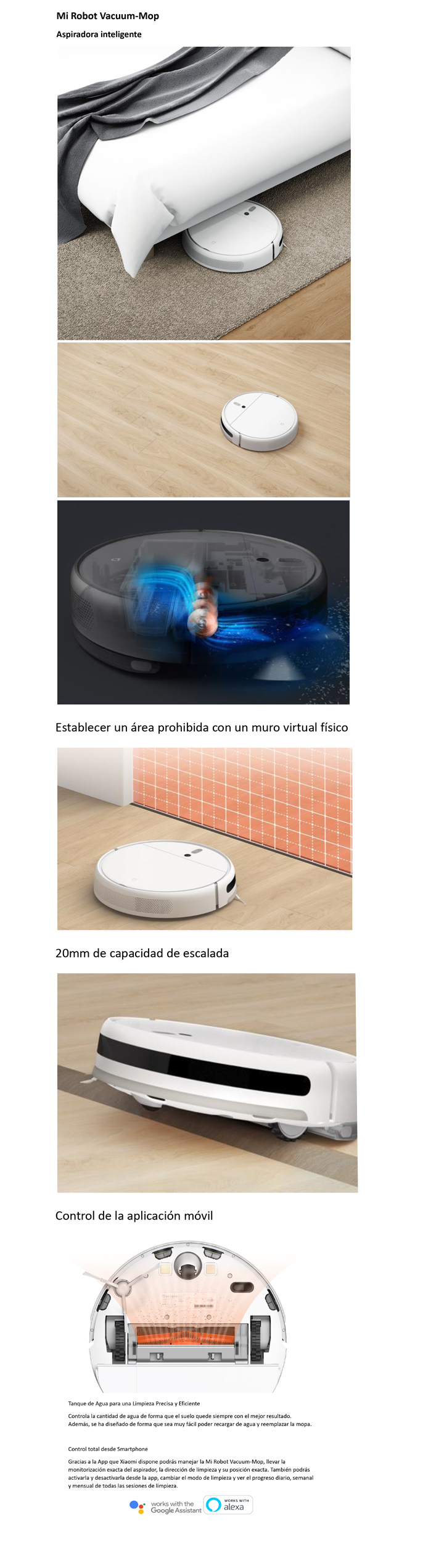 Xiaomi Aspiradora Robot Mi Robot Vacuum-Mop compatible con Alexa y Google  assistant | PC Factory
