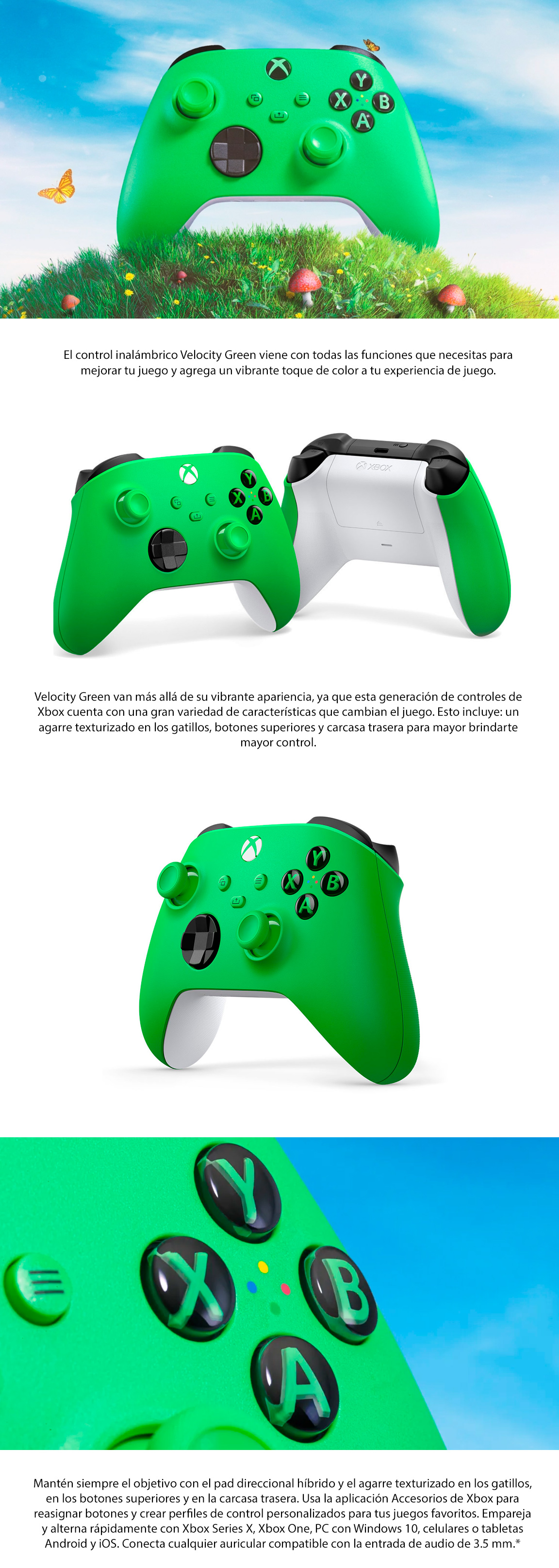 Mando Microsoft Wireless Velocity Green (Xbox Series X / Xbox One)